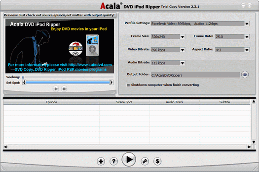 Acala DVD iPod Ripper