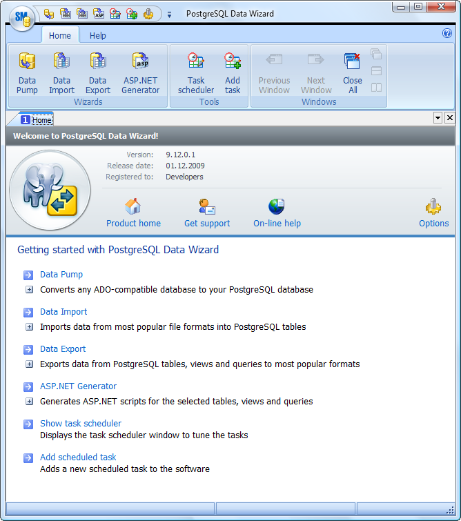 PostgreSQL Data Wizard