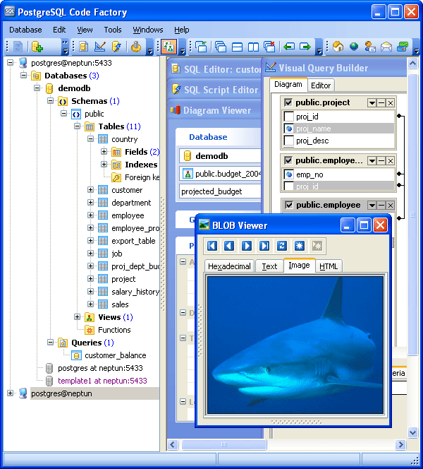 PostgreSQL Code Factory