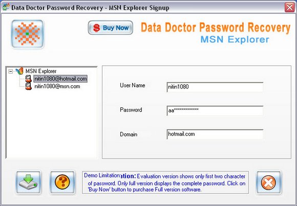MSN Explorer Password Rescue Tool