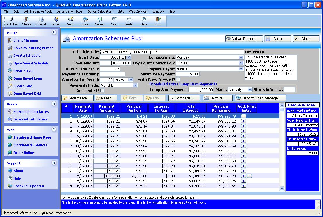 QuikCalc Amortization Plus! Edition