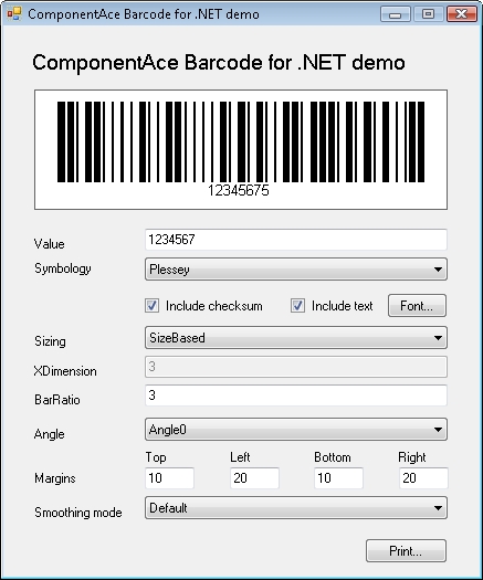 ComponentAce Barcode .NET