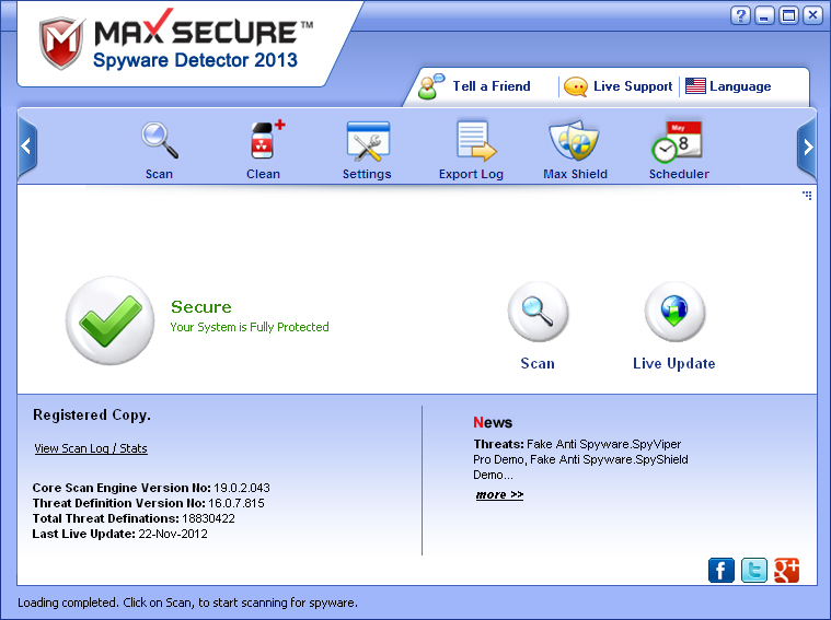 Max Secure Spyware Detector