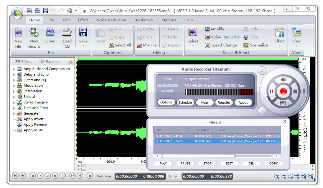 Audio Recorder Titanium 2009