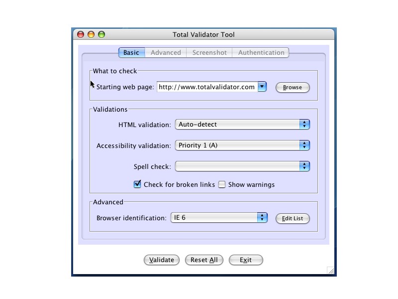 Total Validator Tool for OSX