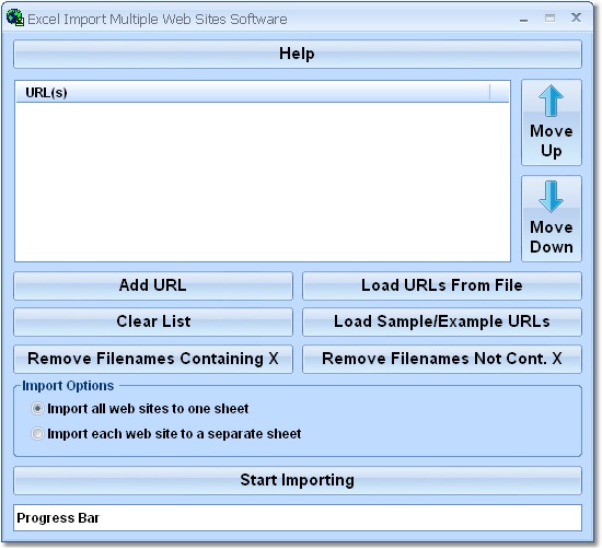 Excel Import Multiple Web Sites Software