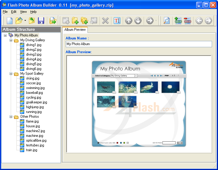 A4Desk Flash Photo Gallery Builder