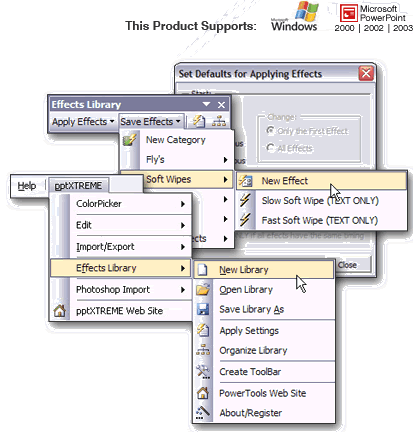 pptXTREME Effects library for PowerPoint