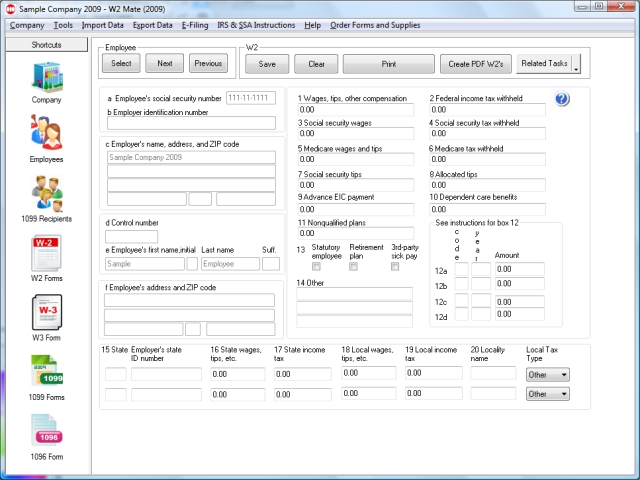 W2 Mate-W2 1099 Software