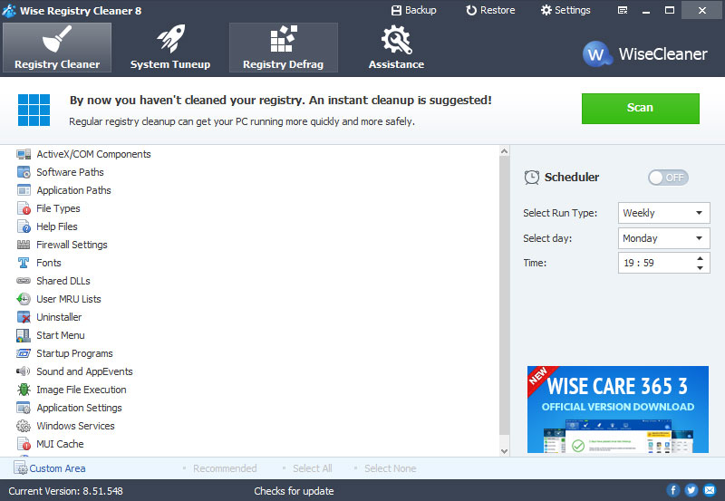 Wise Registry Cleaner Free