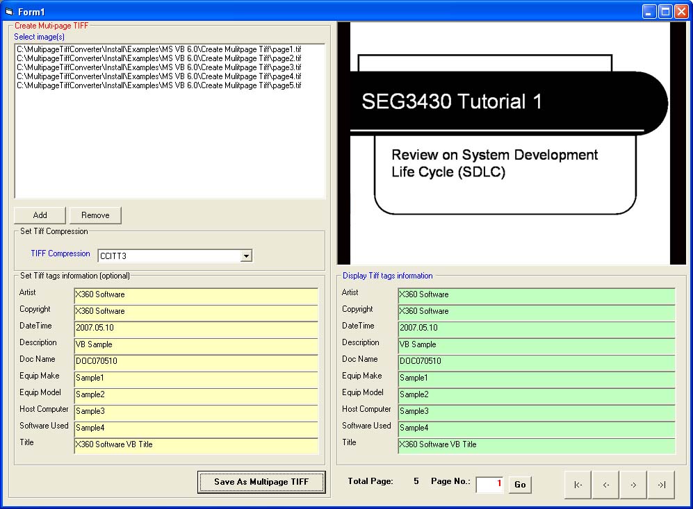 X360 Multi-page Tiff Converter OCX