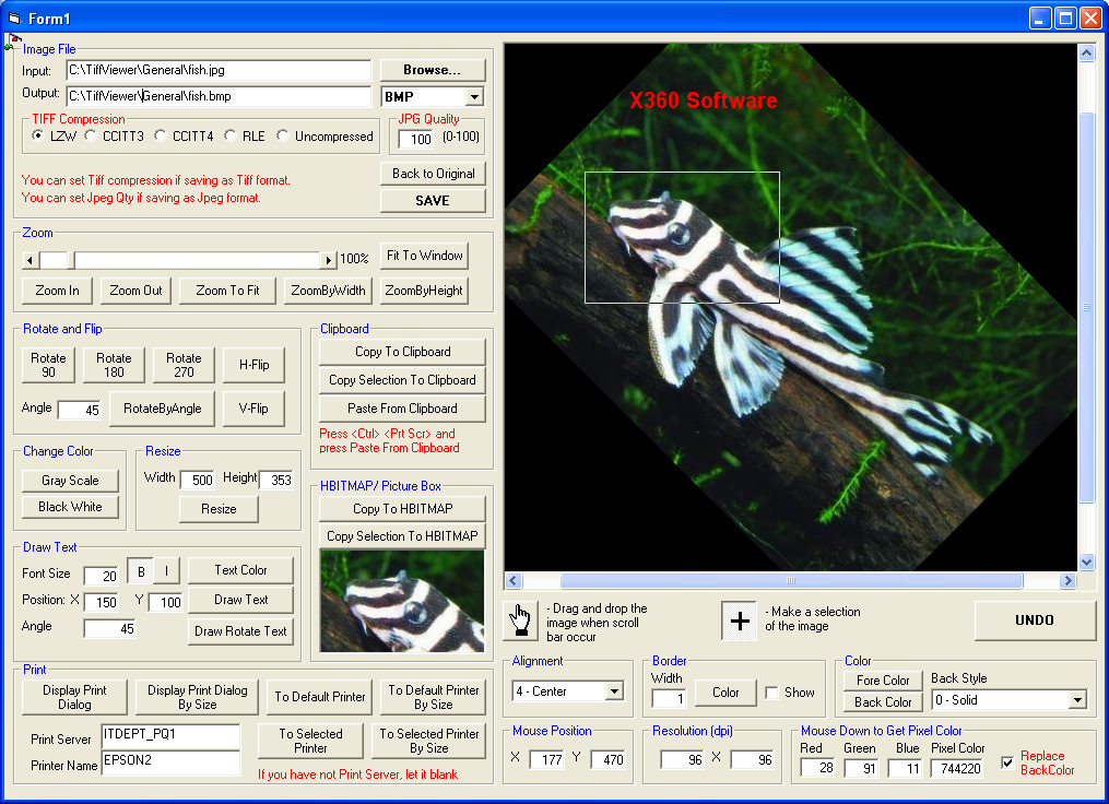 X360 Tiff Image & Fax Viewer ActiveX