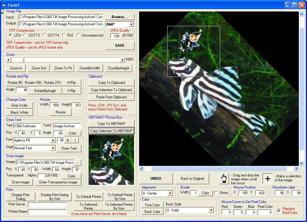 X360 Image Processing ActiveX OCX