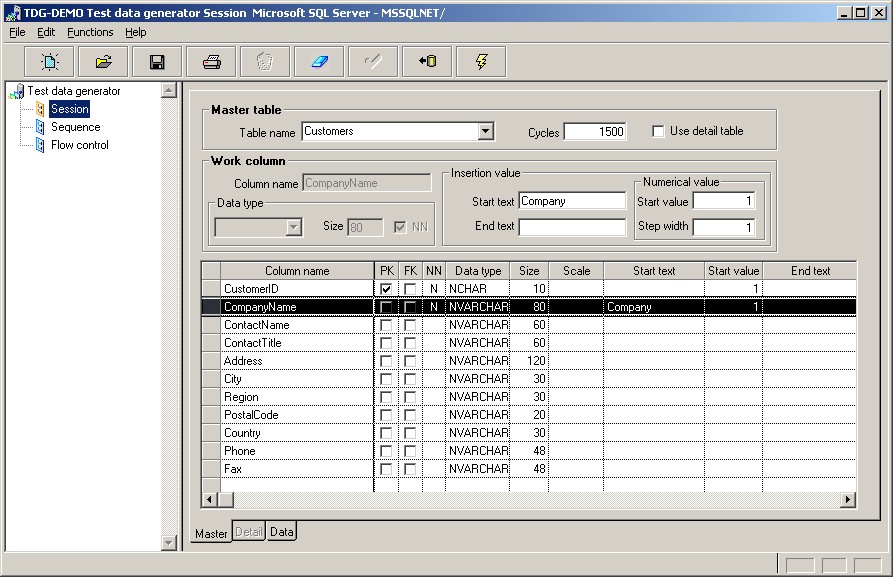 Test data generator TDG