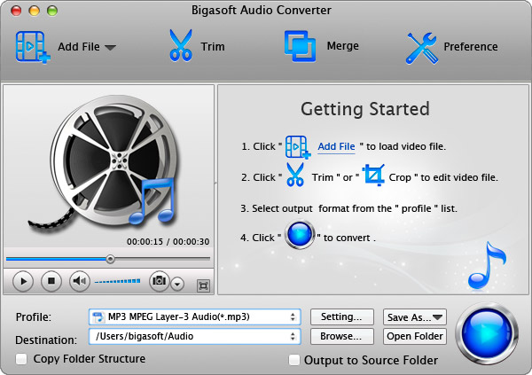 Bigasoft Audio Converter for Mac