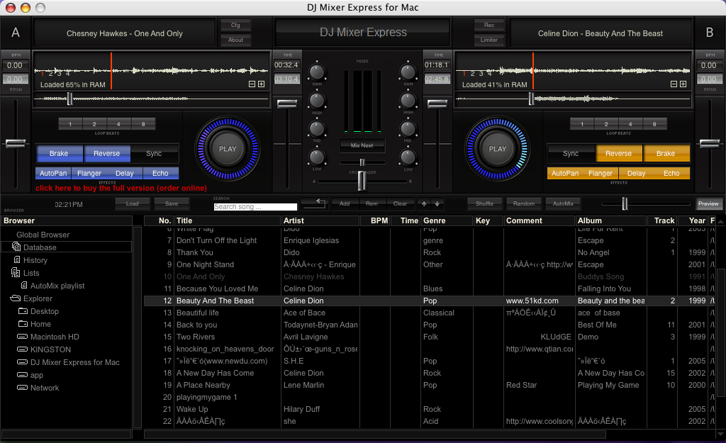 DJ Mixer Express for Mac