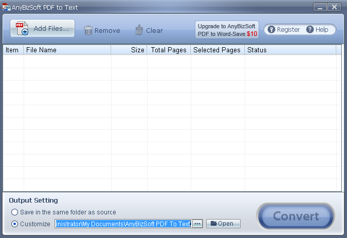 AnyBizSoft PDF to Text Converter