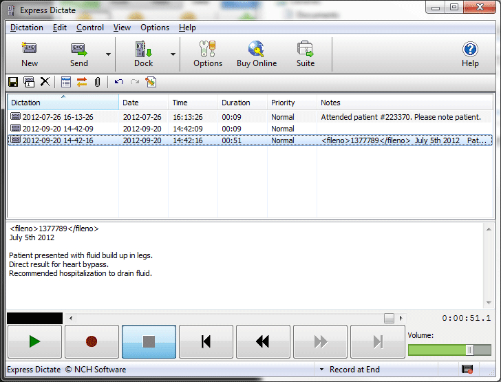 Express Dictate Dictation Recorder Software