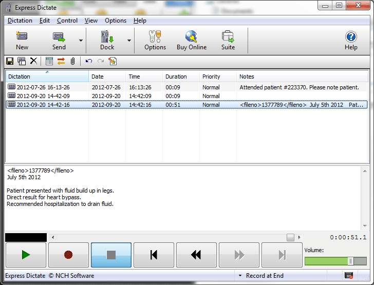 Express Dictate Medical Legal Recorder