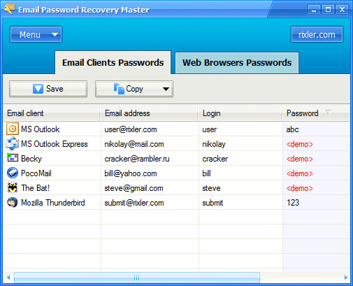 Email Password Recovery Master