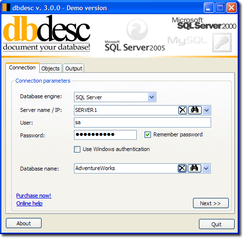 dbdesc