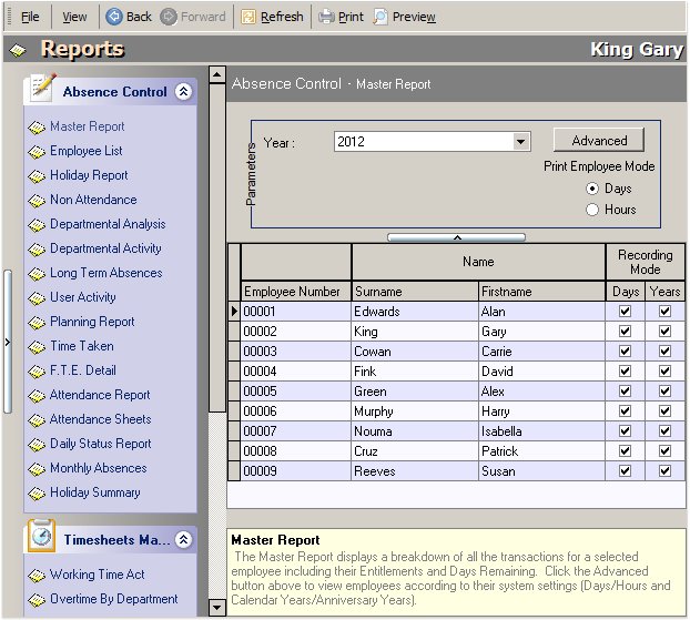 Absence Management System