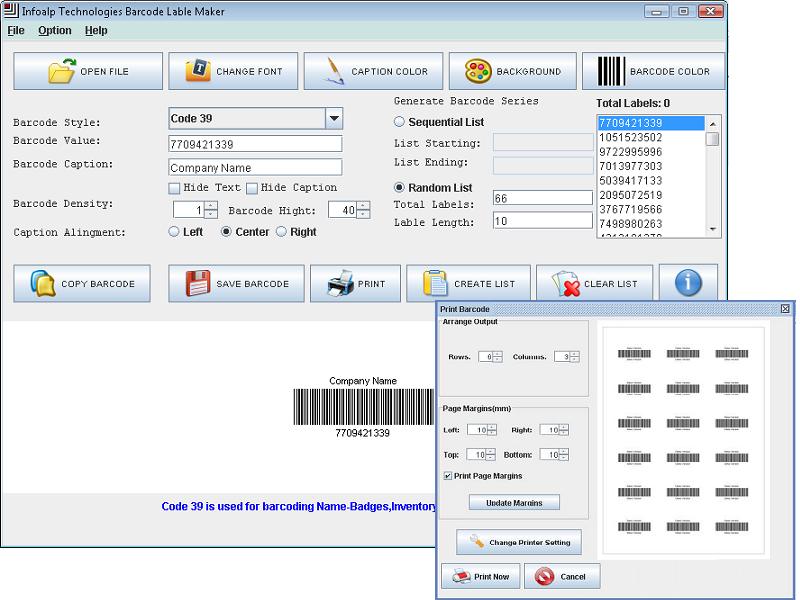 Barcode Label Printing Software