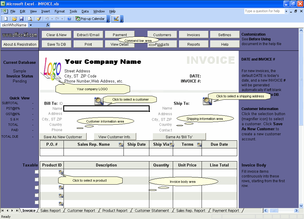 Excel Invoice Manager Pro