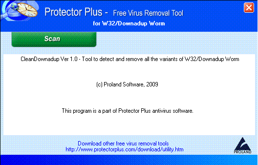 W32/Downadup Worm Removal Tool.