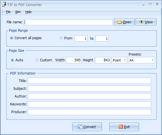 PDFArea TIF to PDF Converter