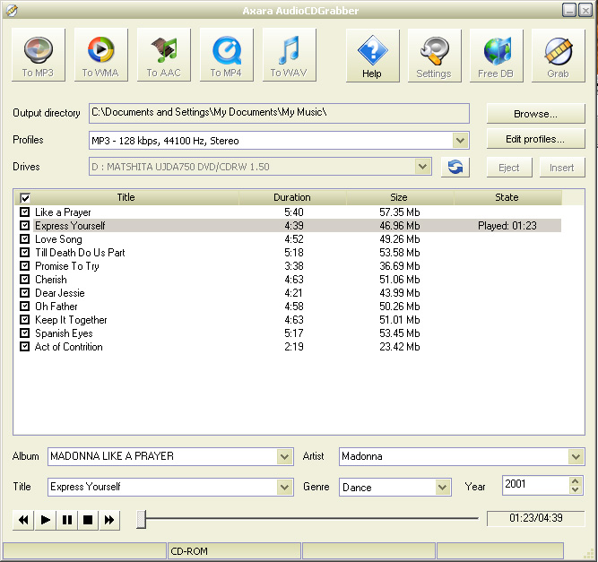 Audio CD Grabber