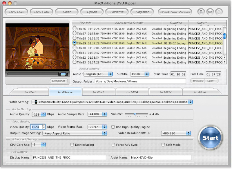 MacX iPhone DVD Ripper