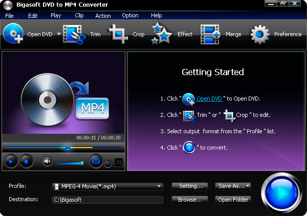 Bigasoft DVD to MP4 Converter