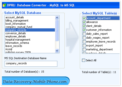 Convert MySQL to MSSQL