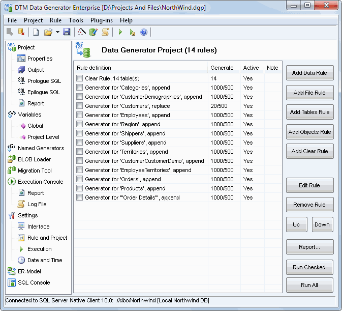 DTM Data Generator