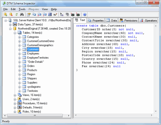 DTM Schema Inspector