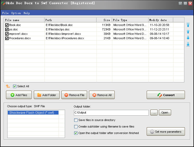 Okdo Doc Docx to Swf Converter