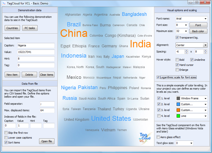 TagCloud for VCL