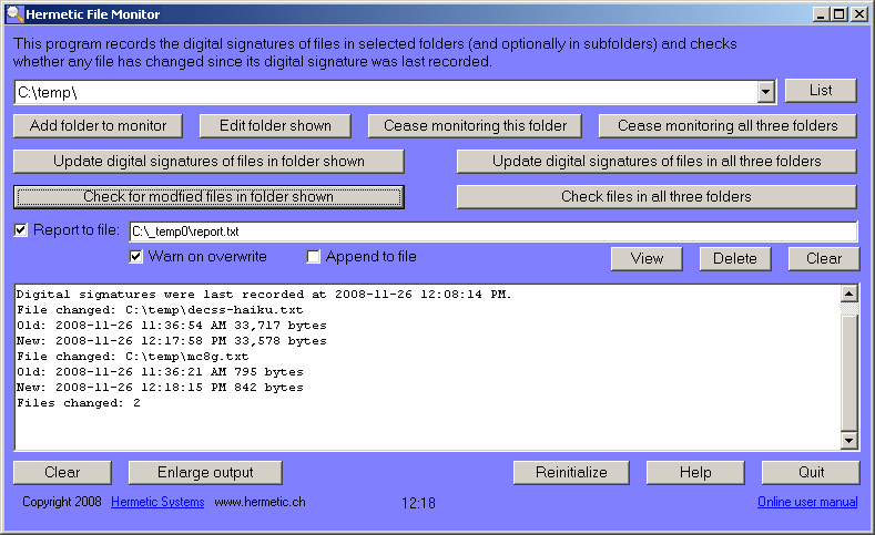 Hermetic File Monitor