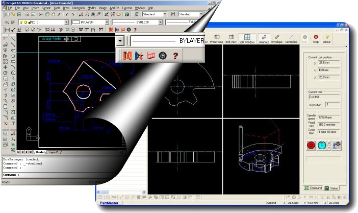 progeCAM 2010 IntelliCAD CNC Software