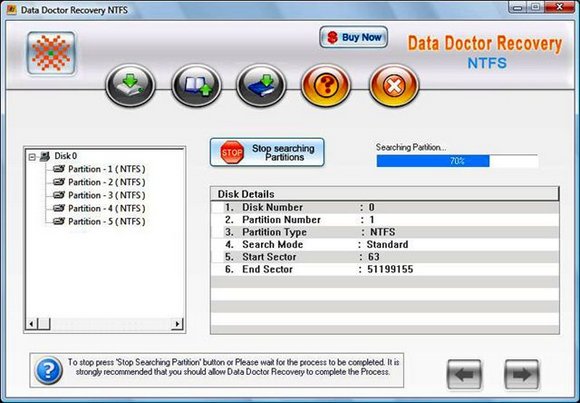 NTFS Partition Retrieval Tool