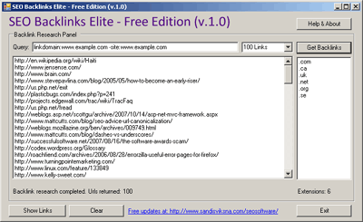 SEO Backlinks Elite Software