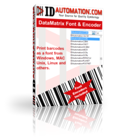 DataMatrix ECC200 Font and Encoder