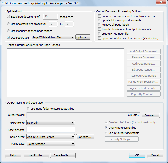 AutoSplit Plug-in for Adobe Acrobat