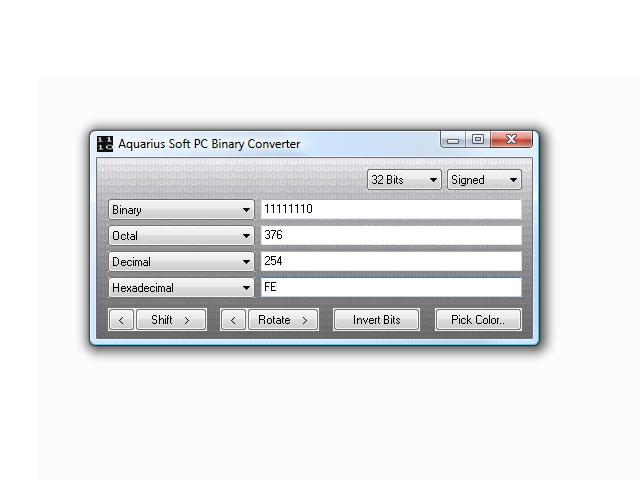 Aquarius Soft PC Binary Converter