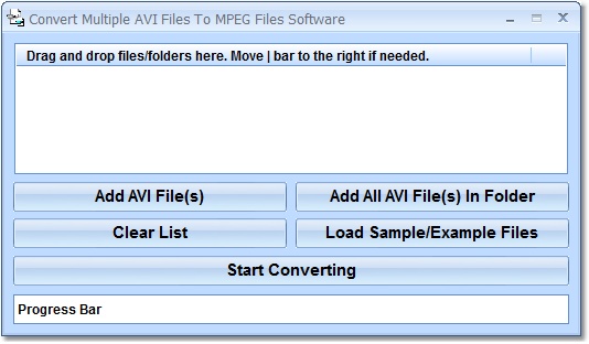 Convert Multiple AVI Files to MPEG Files Software