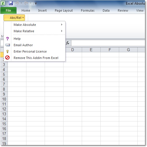 Excel Absolute Relative Reference Change Software