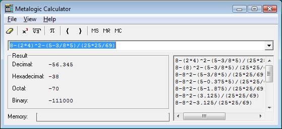 Metalogic Calculator