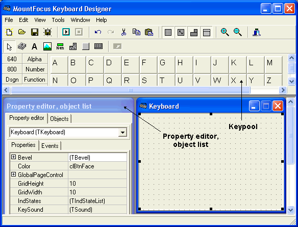 MountFocus Keyboard Designer