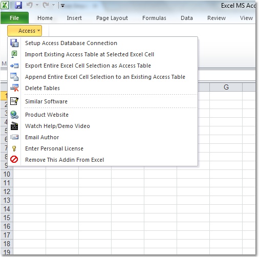 Excel MS Access Import, Export & Convert Software